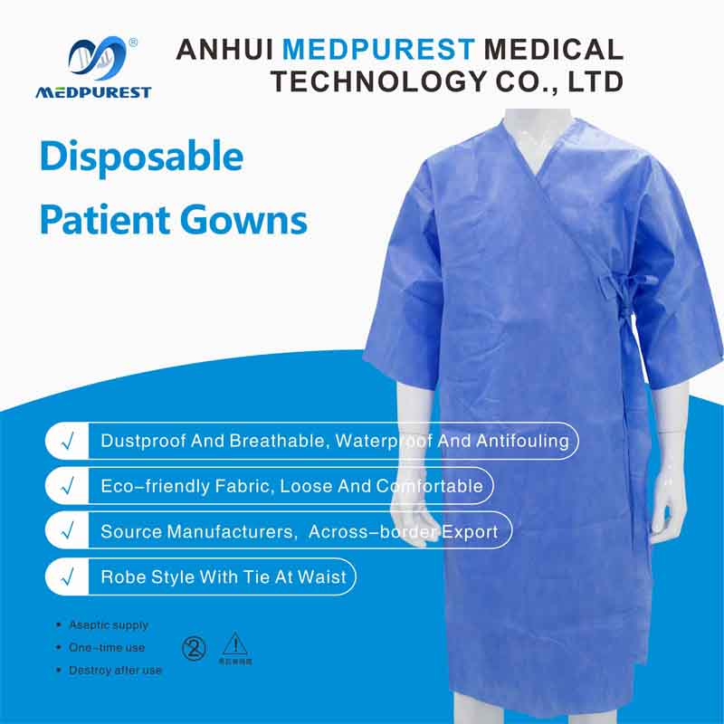 Disposable (SMS/SMMS/PP+PE) Patient Suit/Hospital Gown factory, China  Disposable (SMS/SMMS/PP+PE) Patient Suit/Hospital Gown, Hot Sale Disposable  (SMS/SMMS/PP+PE) Patient Suit/Hospital Gown